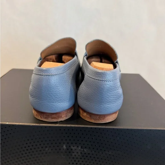 Donald J. Pliner Slate Blue Leather Loafers - Picture 3 of 16